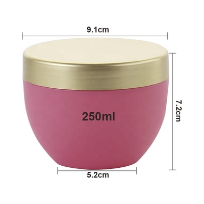 Χρυσά βάζα καπακιών 250ml PP για το καλλυντικό μπλε μαύρο ροζ σώματος συσκευασίας εμπορευματοκιβωτίων