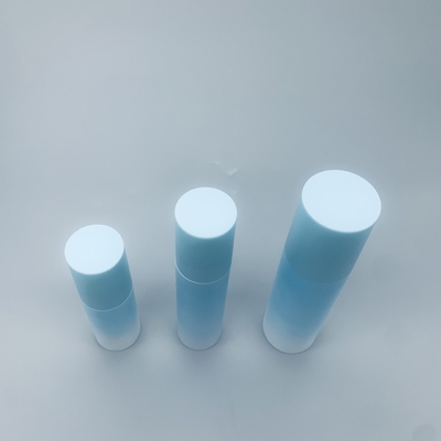 Μπλε πλαστικά καλλυντικά χωρίς αέρα μπουκάλια αντλιών για το ουσιαστικό πετρέλαιο