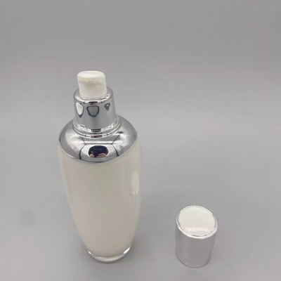 Δερμάτων τονωτικού καλλυντικό λοσιόν πλαστικό CP αντλιών ωοειδές ακρυλικό μπουκάλι κυλίνδρων