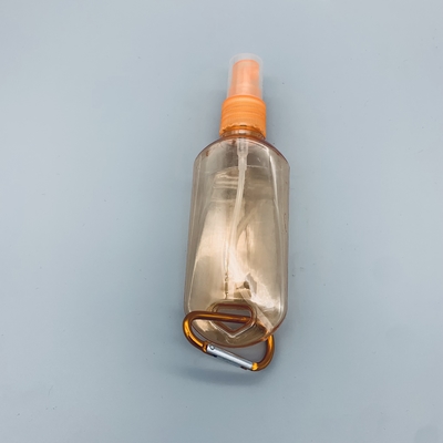 Πλαστικό Sanitizer χεριών 60ml κενό ταξίδι ψεκασμού της PET μπουκαλιών με Carabiner