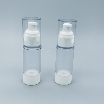 Άσπρο διαφανές ακρυλικό χωρίς αέρα μπουκάλι 15 30 50ML
